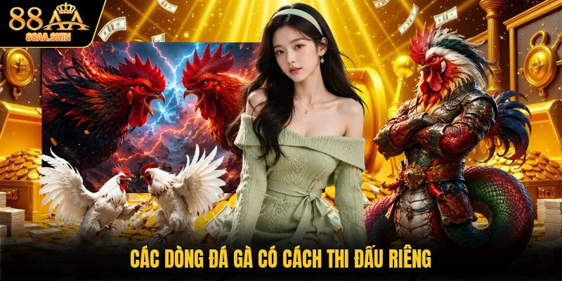Các dòng đá gà có cách thi đấu riêng