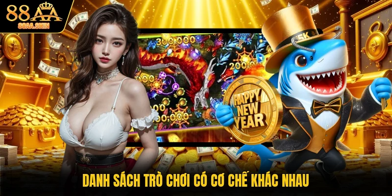 Danh sách trò chơi có cơ chế khác nhau